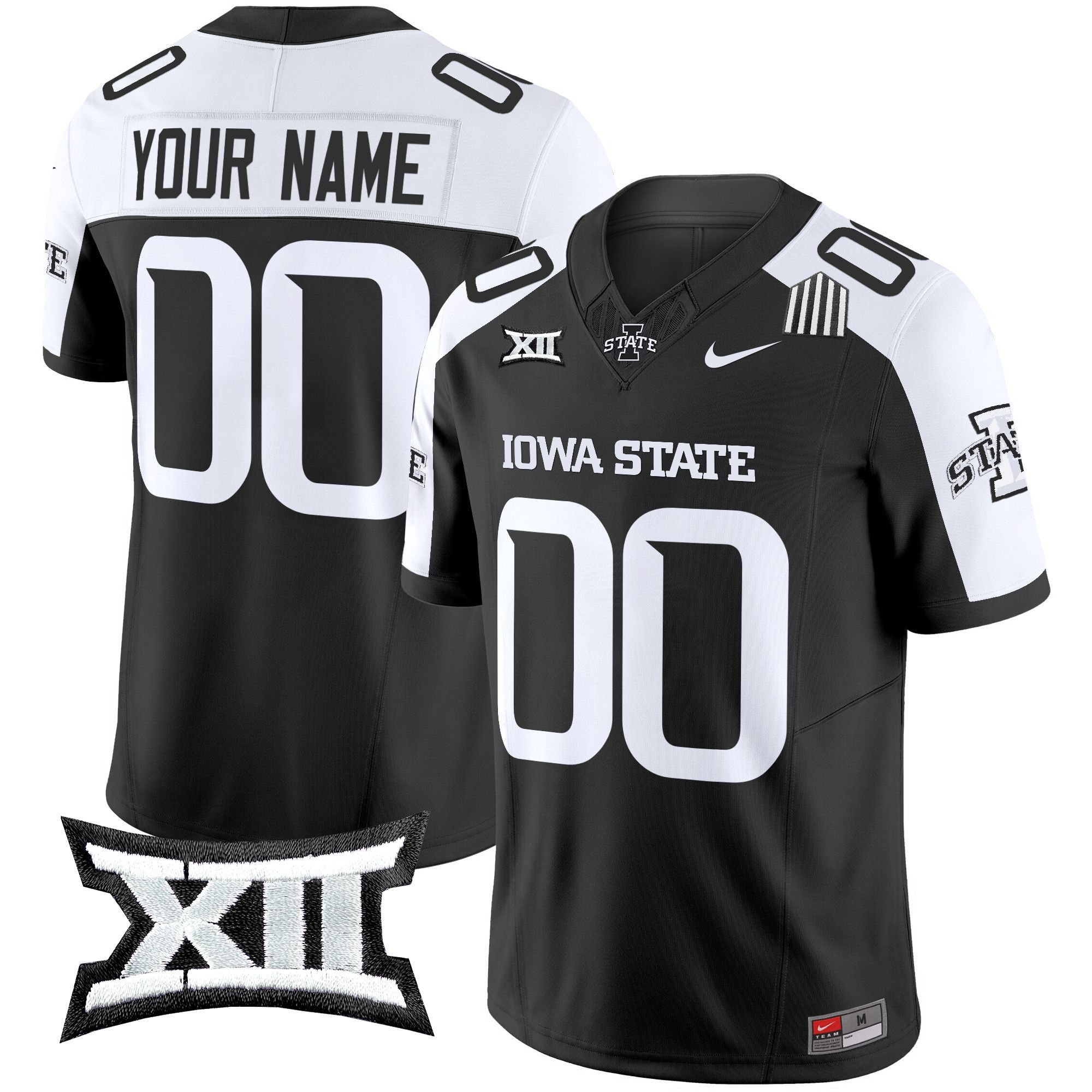 Men Iowa State Cyclones Black Nike 2024 Vapor Limited Custom NCAA Jersey